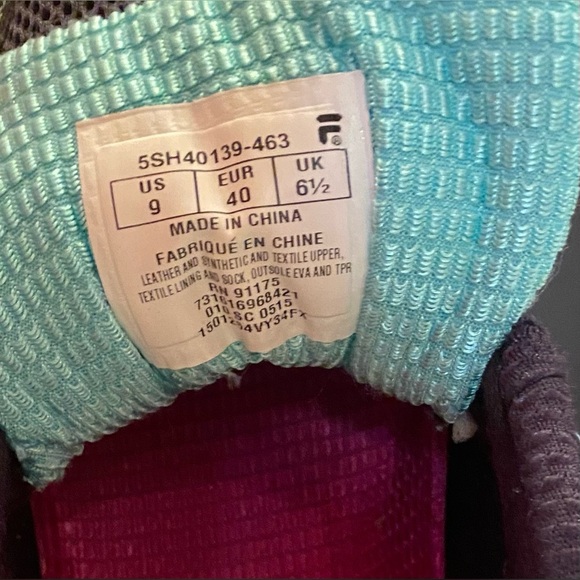 FILA Woman’s Blue/Pink Athletic Shoes Size 9 - Picture 5 of 5